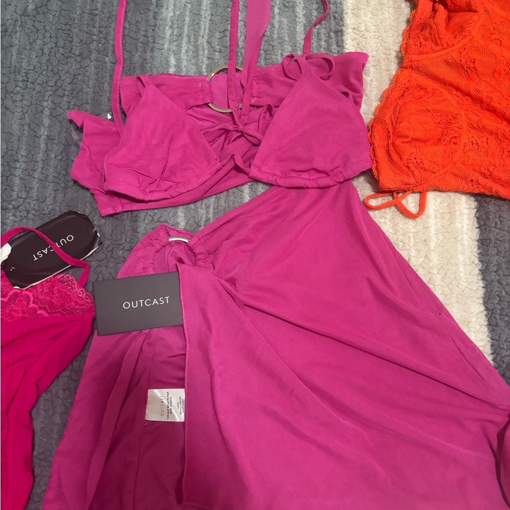 Women's Pink Mini dress with bikini top